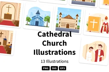 Cathedral Church Illustration Pack