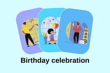 Celebración de cumpleaños Paquete de Ilustraciones