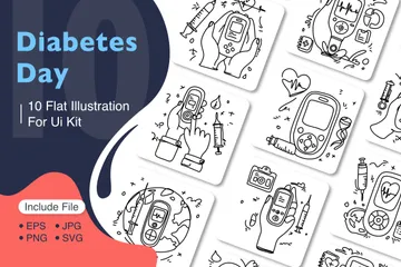 Celebre el Día de la Diabetes Paquete de Ilustraciones