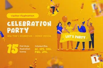 Celebration Party Illustration Pack