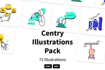 Centré Pack d'Illustrations