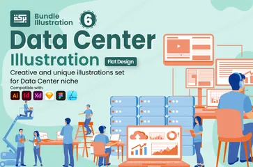 Centre de données Pack d'Illustrations