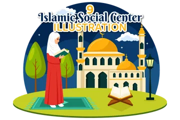 Centre Social Islamique Pack d'Illustrations