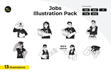 Möglichkeiten Karriere Illustrationspack