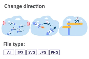 Change Direction Illustration Pack