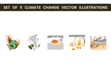 Changement climatique Pack d'Illustrations