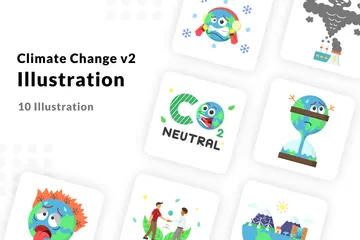 Changement climatique V2 Pack d'Illustrations