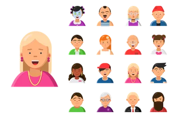 Character Faces Illustration Pack