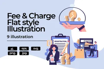 Charge And Fees Illustration Pack