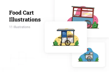 Chariot de nourriture Pack d'Illustrations