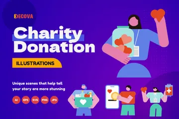 Charity Donation Illustration Pack