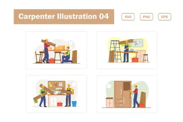 Menuisier Pack d'Illustrations