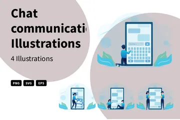 Chat Communication Illustration Pack