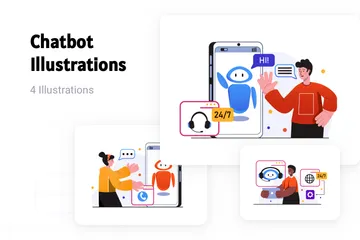 Chatbot Illustration Pack