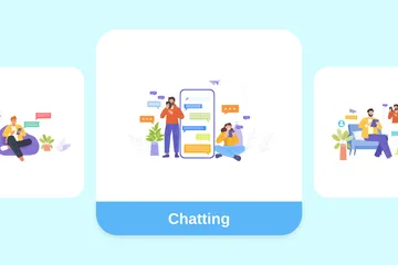 Chatting Illustration Pack