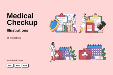 Check up médico Pacote de Ilustrações