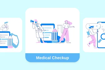 Check up médico Pacote de Ilustrações