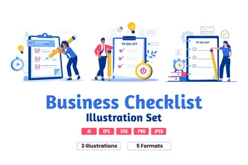Checklist And Checkmark Illustration Pack