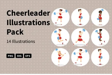 Cheerleader Illustration Pack