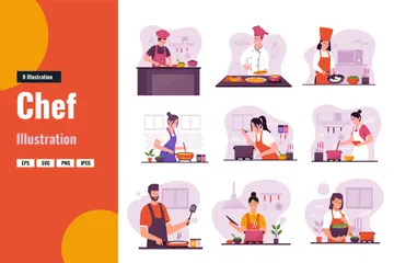 Chef Activities Illustration Pack