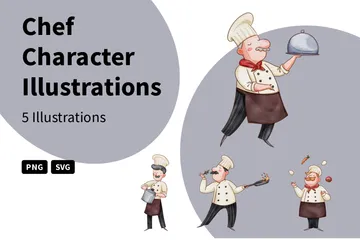Chef Character Illustration Pack