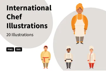 Chef international Pack d'Illustrations