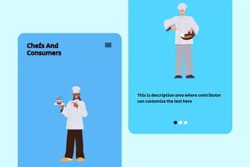 Chefs et consommateurs Pack d'Illustrations