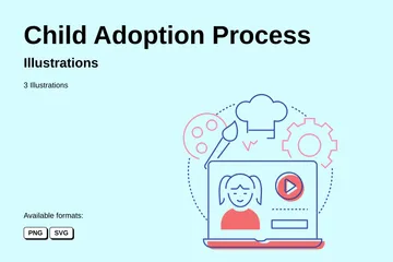 Child Adoption Process Illustration Pack