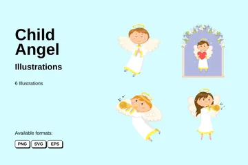Child Angel Illustration Pack