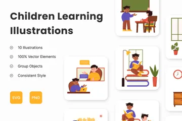 Child Learning Illustration Pack