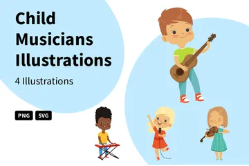 Child Musicians Illustration Pack