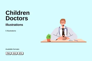 Children Doctors Illustration Pack