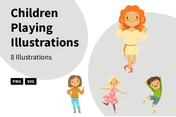 Children Playing Illustration Pack