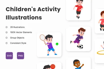 Children's Activity Illustration Pack