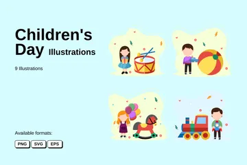 Children's Day Illustration Pack