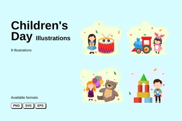 Children's Day Illustration Pack