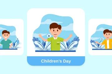 Children's Day Illustration Pack