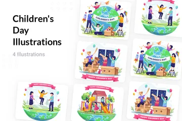 Children's Day Illustration Pack