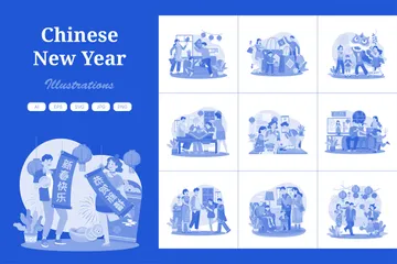 Chinese New Year Illustration Pack