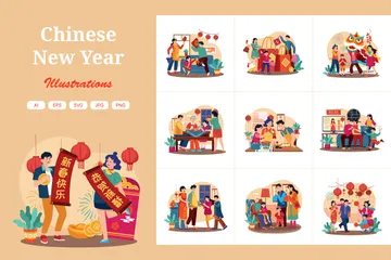 Chinese New Year Illustration Pack