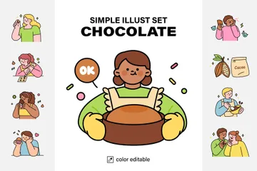 Chocolate Pacote de Ilustrações