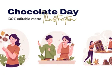 Chocolate Day Illustration Pack