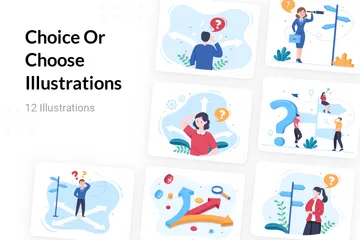 Choice Or Choose Illustration Pack
