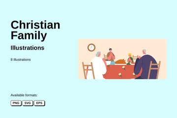Christian Family Illustration Pack