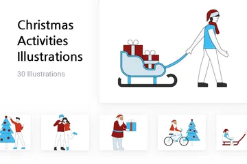 Christmas Activities Illustration Pack