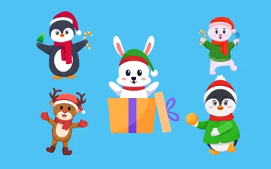Christmas Animal Illustration Pack