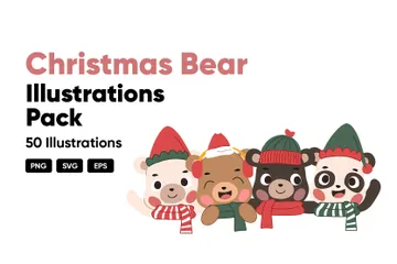 Christmas Bear Illustration Pack