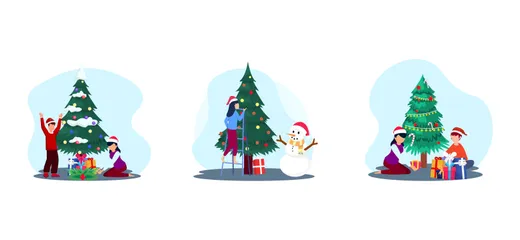 Christmas Celebration Illustration Pack