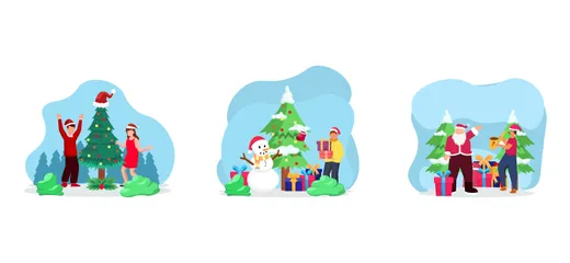 Christmas Celebration Illustration Pack