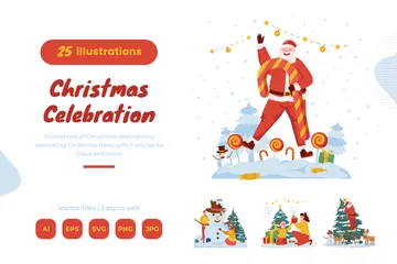 Christmas Celebration Illustration Pack